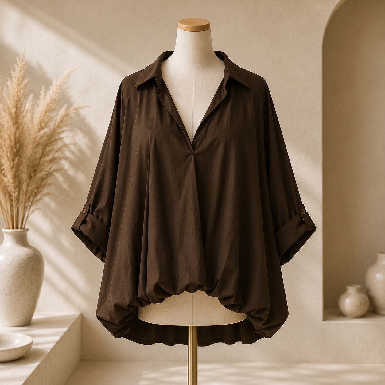 🤎 Chemise Choco Coupe Ballon
