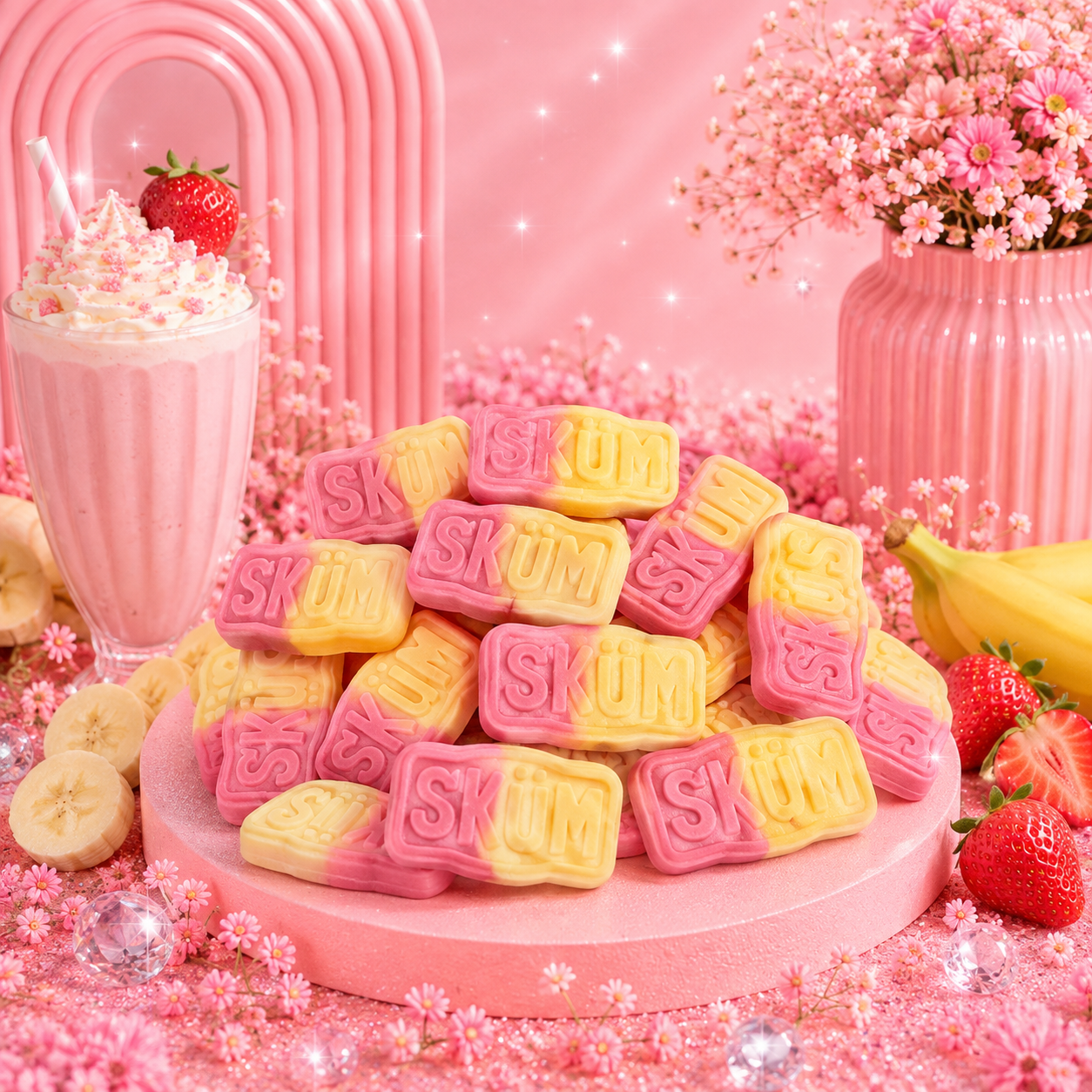 🌸 SKÜM Milkshake Fraise Banane - 100g 🌸