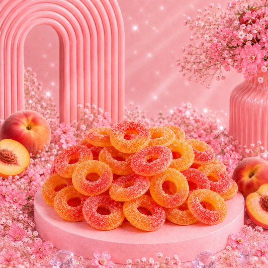 🌸 Anneaux Sucrés Pêche - 100g 🌸