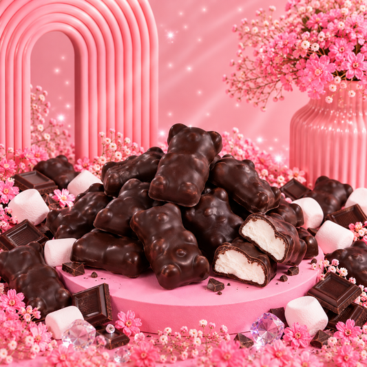 🧸 Oursons Guimauve Chocolat Noir - x5 🍫