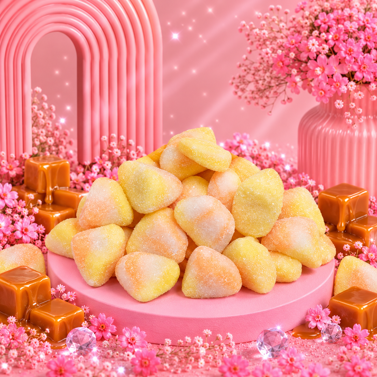 🌸 Bisous Twist Caramel Sucré – 100g 🌸