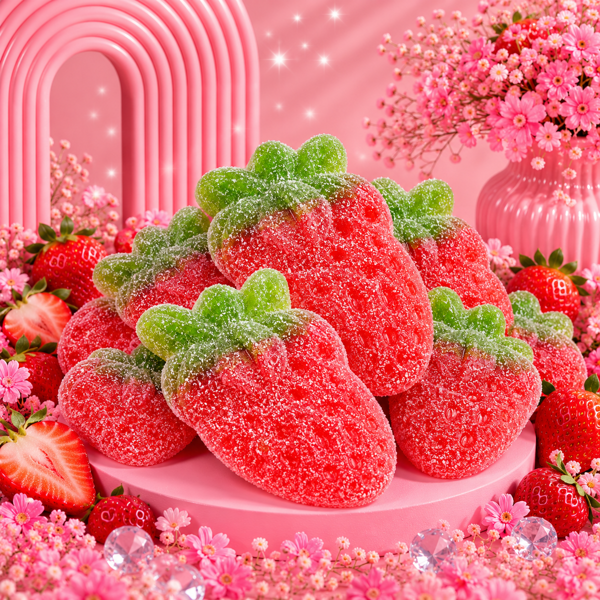 🌸 Fraise Géante XXL Sucrée – À l'unité 🌸