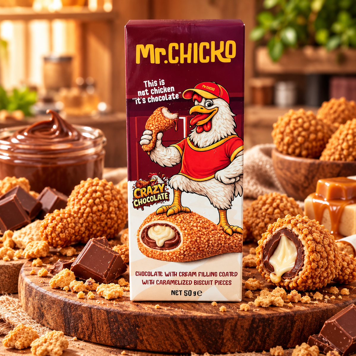 🍗🍫 Mr Chicko – Pilon de Poulet en Chocolat – 50 g 🤎