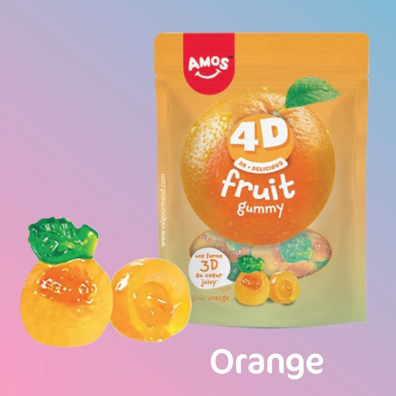 4D Fruit Gummy Orange - 1 sachet 🍬